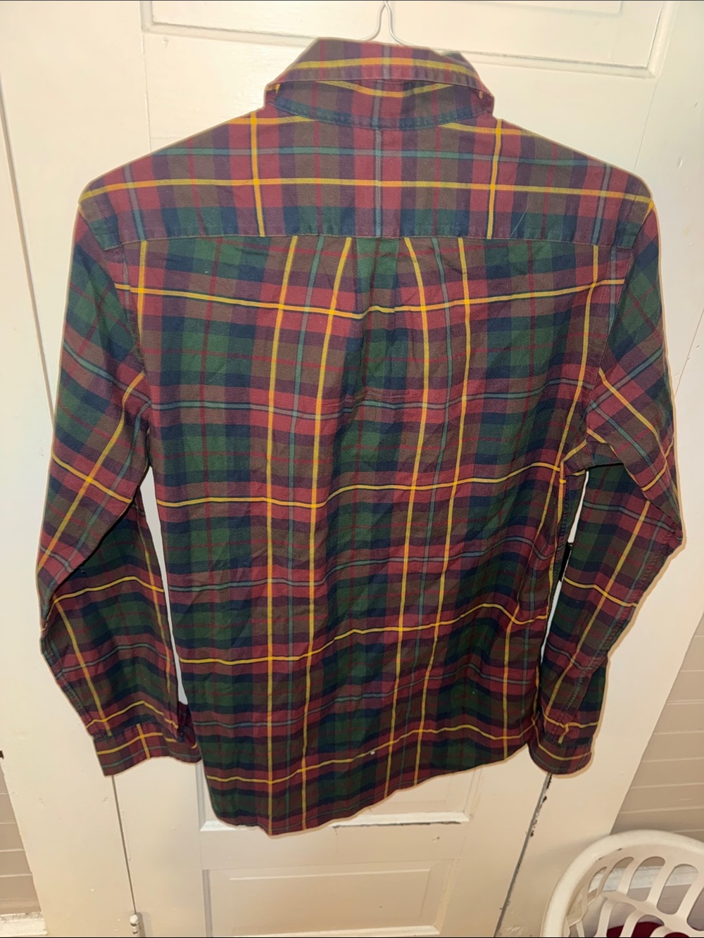 Ralph Lauren Plaid Button-Down Shirt - Green, Burgundy, Yellow Small - Picture 3 of 3